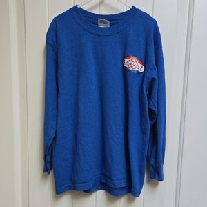 SC Croatia Royal Blue Long-Sleeve Graphic Tee for Kids Gildan Youth Small